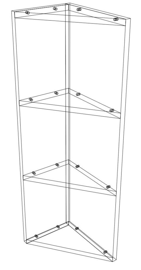 Wall End Open Shelf Cabinet (WES) - newclassiccabinetry.com